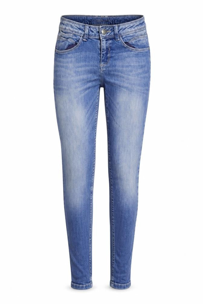 Denim Co Womens Blue  Cotton Skinny Jeans Size 8 L29 in Regular Button