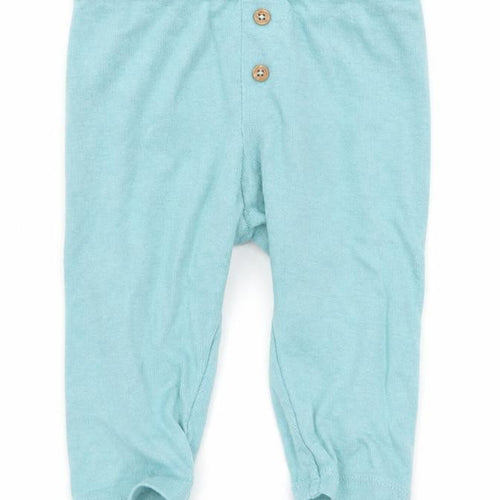 Marks and Spencer Baby Blue  Cotton Jogger Leggings Size 3-6 Months