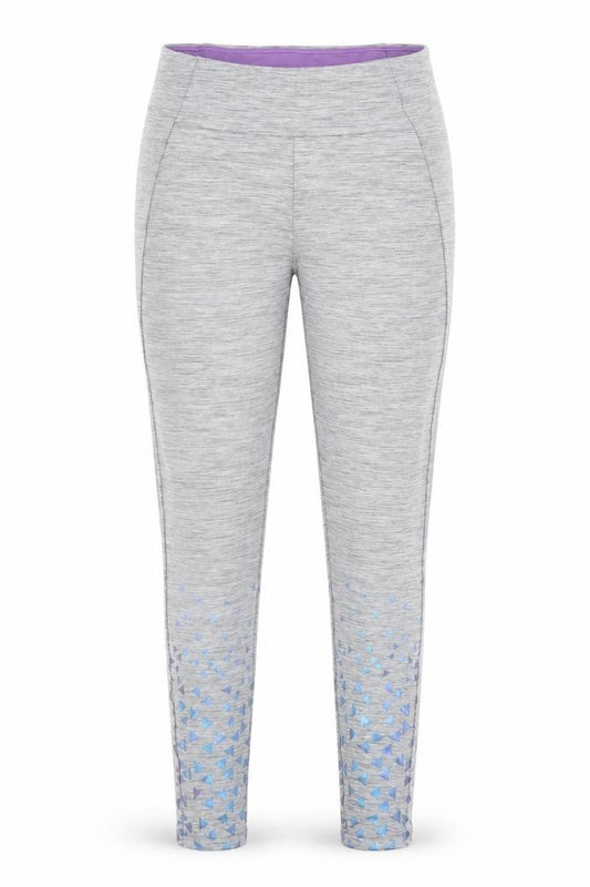 Dunnes Stores Girls Grey Geometric Polyester Jogger Trousers Size L L23 in Regular