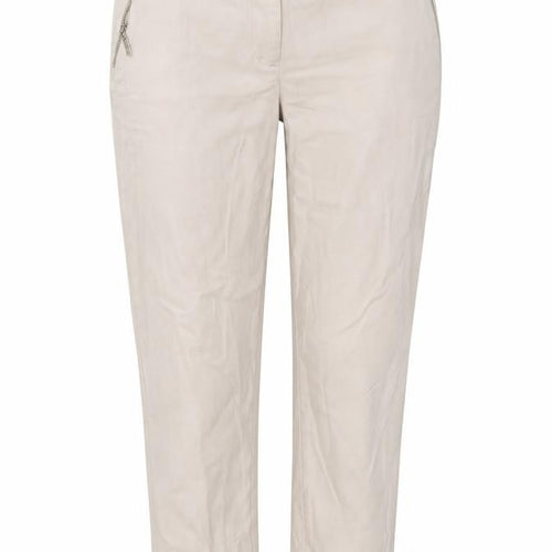 Julien Macdonald Womens Beige  Cotton Cropped Jeans Size 8 L23 in Regular Button