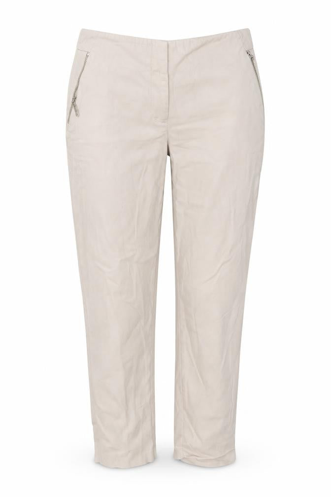 Julien Macdonald Womens Beige  Cotton Cropped Jeans Size 8 L23 in Regular Button