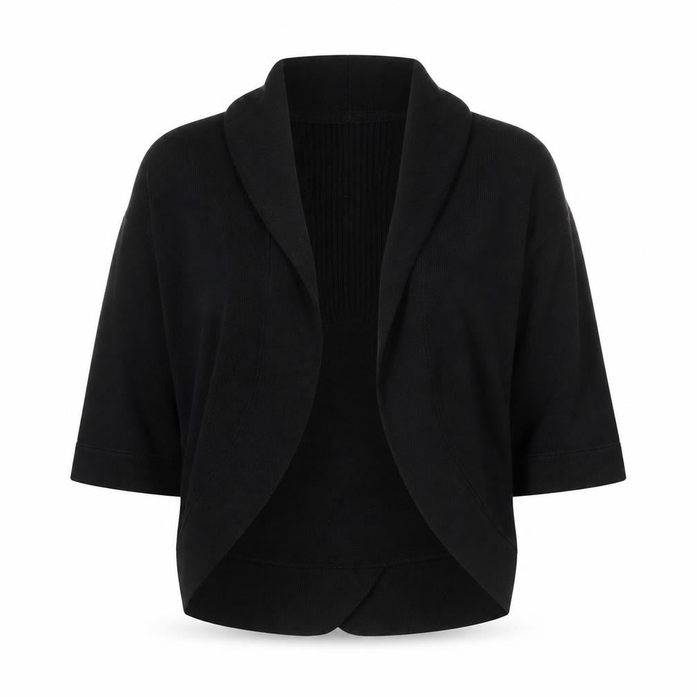 Principles Womens Black V-Neck  Acrylic Shrug Jumper Size 10