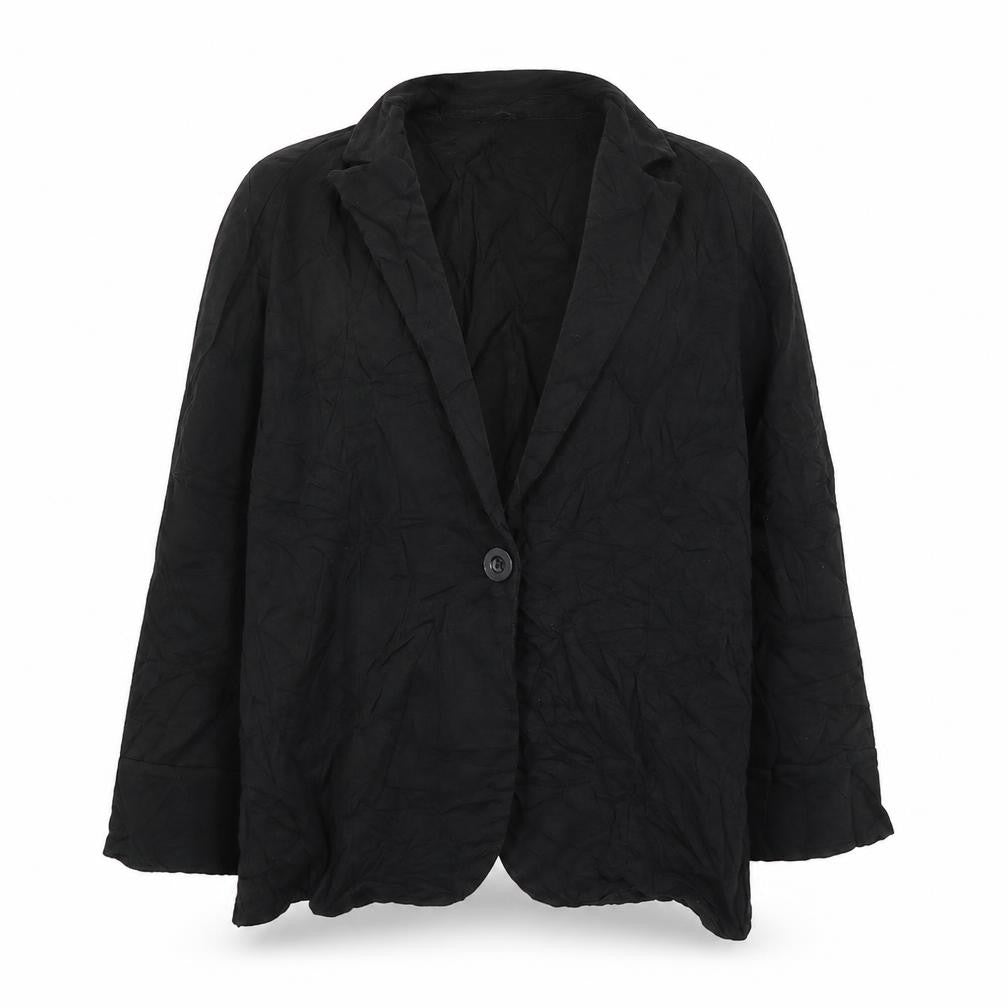 Front view of George women’s black jacket blazer, size UK 12, button