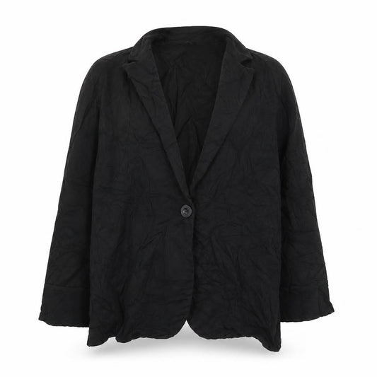 Front view of George women’s black jacket blazer, size UK 12, button