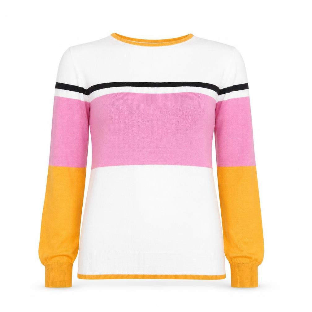 Front view of Next women’s white round neck polyester jumper, size S