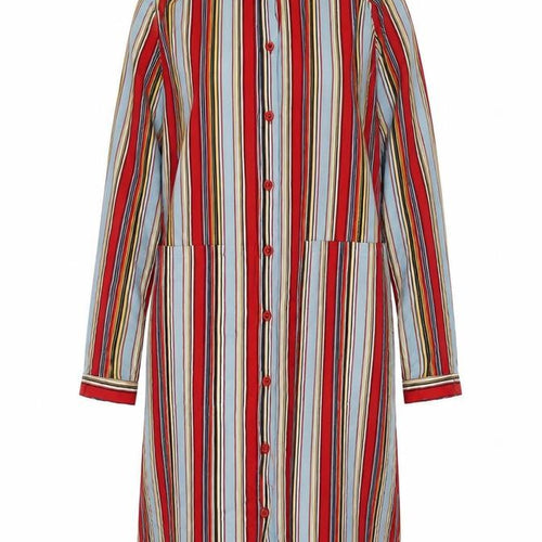 Piano C Womens Multicoloured Striped Viscose Shirt Dress  Size M  Collared