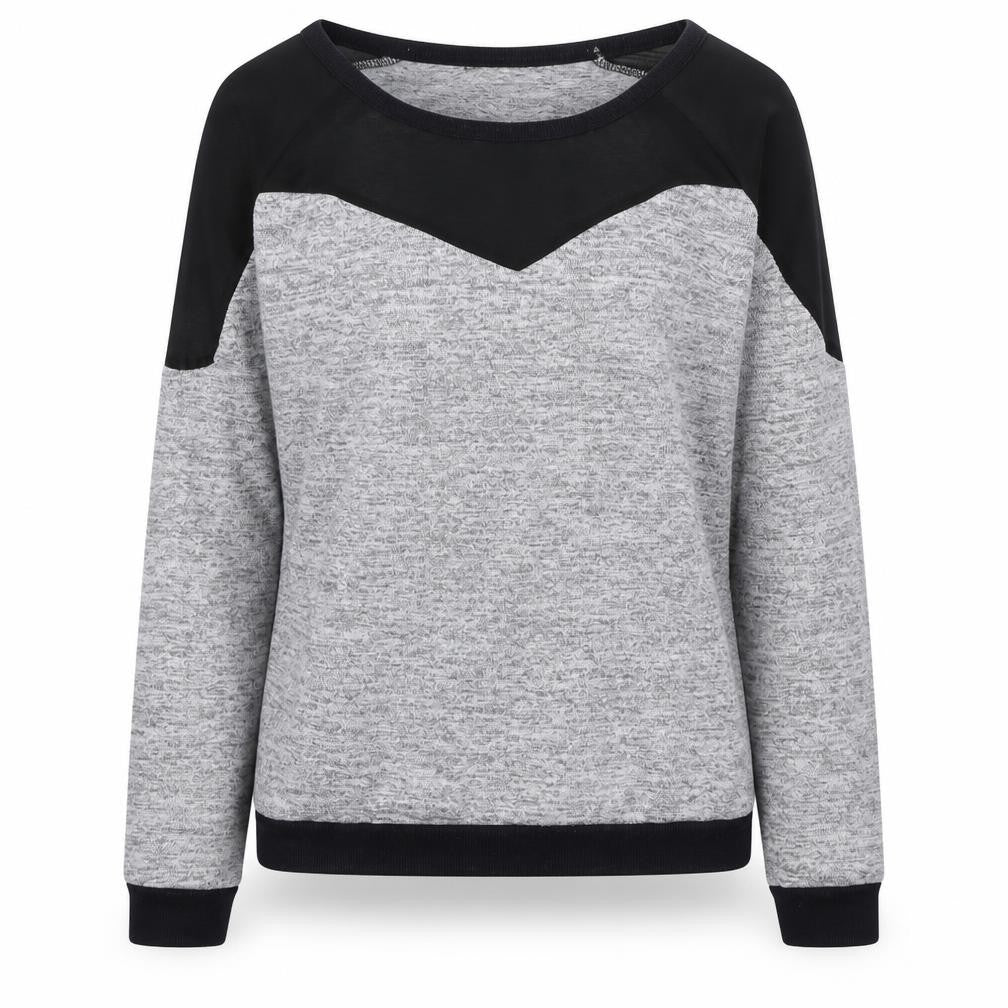 Front view of George women’s grey round neck polyester jumper, size UK 14