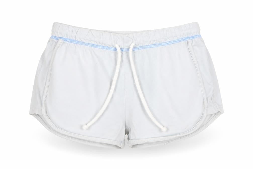 Topshop Womens Blue  Cotton Hot Pants Shorts Size 6  Regular