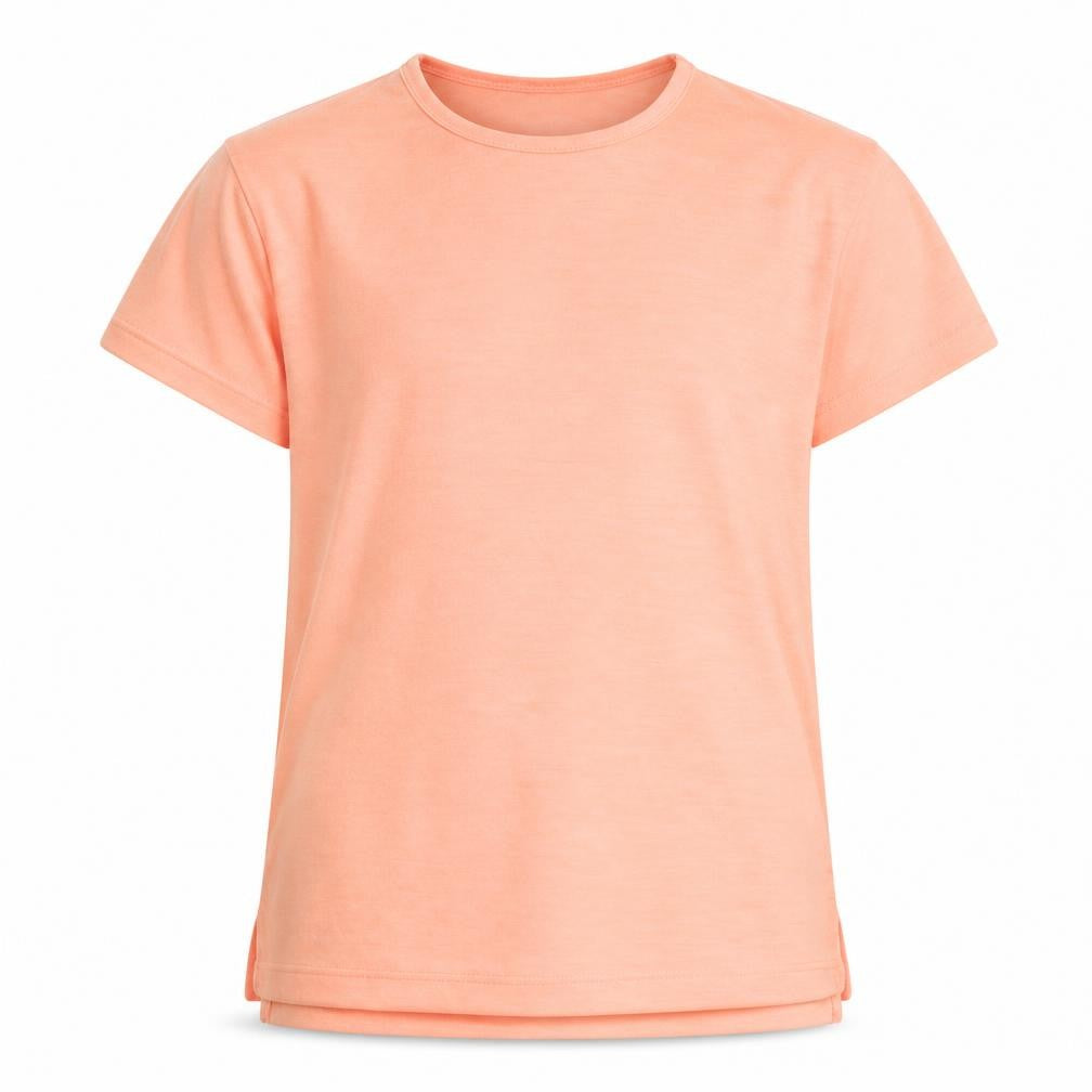 Dunnes Stores Girls Pink  Polyester Pullover T-Shirt Size 8-9 Years Round Neck