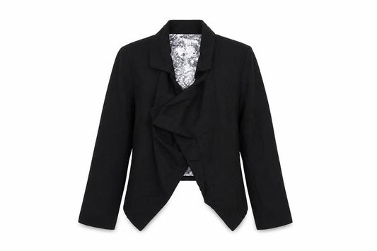 Front view of Tu women’s black jacket blazer, size UK 10