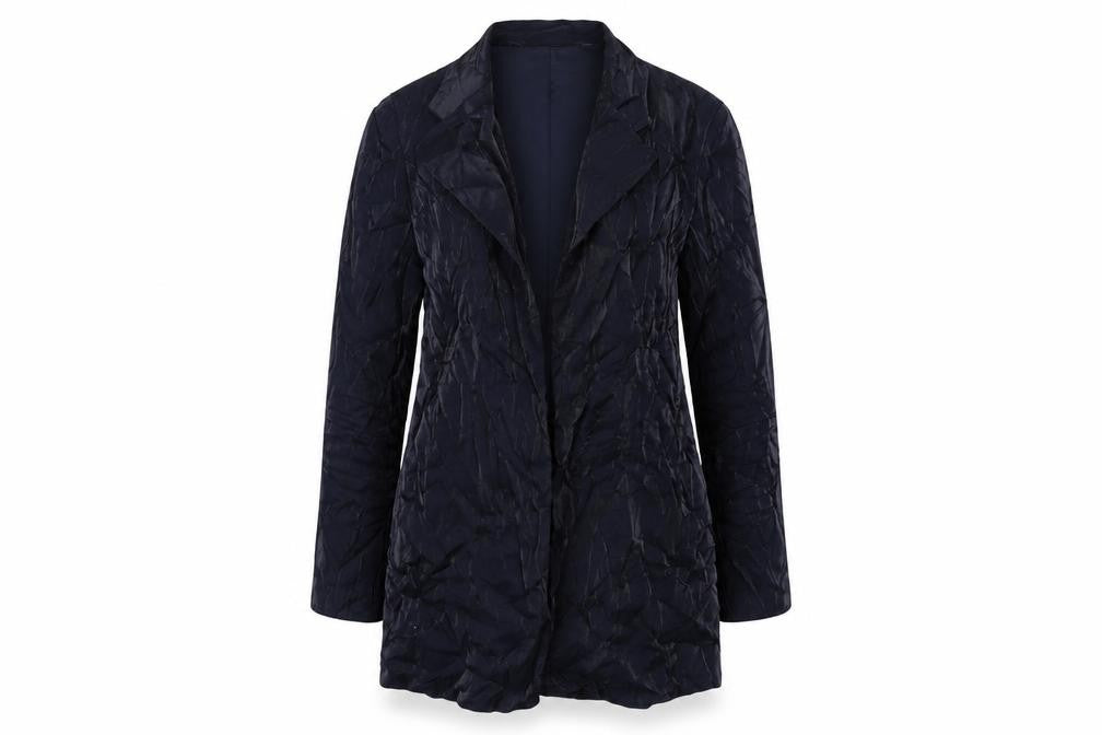 Front view of C&A women’s blue jacket blazer, size UK 8