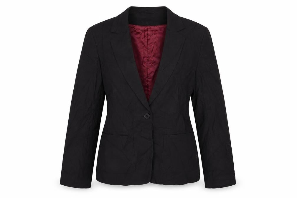 Front view of Next women’s black jacket blazer, size UK 10, button