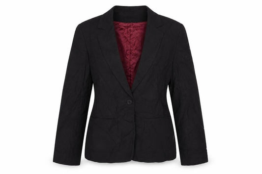 Front view of Next women’s black jacket blazer, size UK 10, button