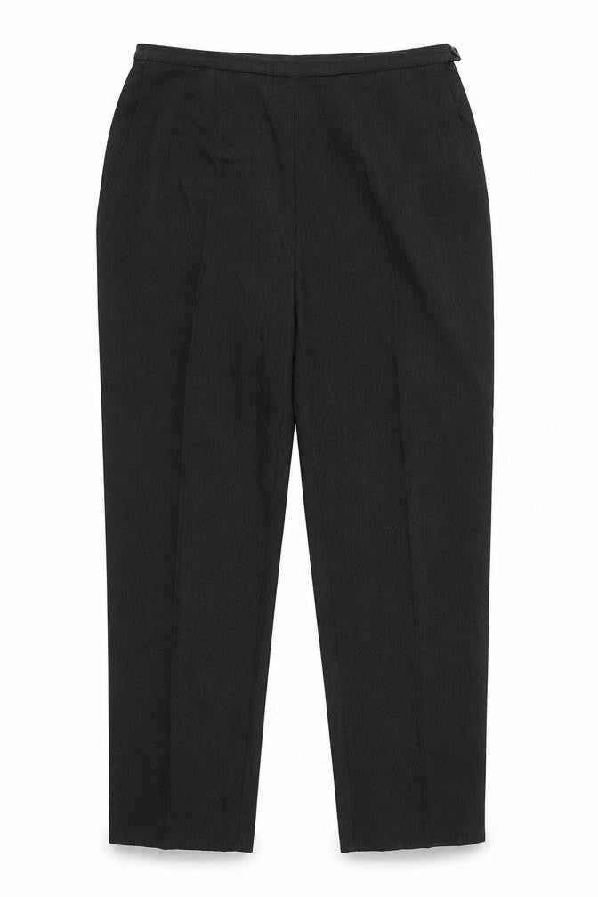 Marks and Spencer Womens Grey  Cotton Trousers  Size 16 L27 in Regular Zip