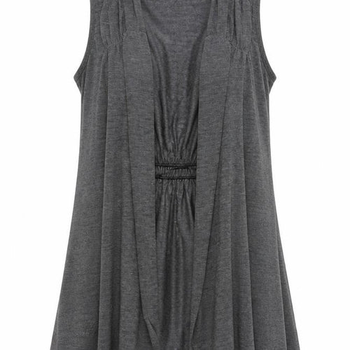 Soon Womens Grey V-Neck  Polyester Cape Jumper Size 16   - Waistcoat Style