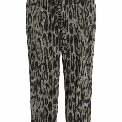 New Look Womens Beige Animal Print Polyester Sweatpants Trousers Size L L29 in Regular Drawstring