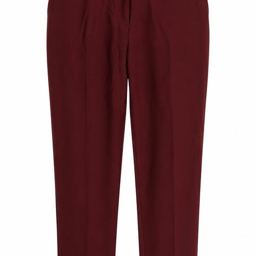 Iymes Womens Red  Cotton Trousers  Size 38 in L29 in Regular Button