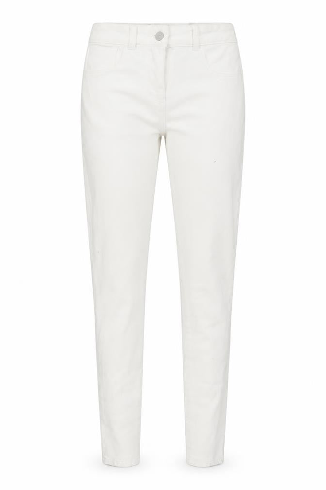 NEXT Womens White  Cotton Skinny Jeans Size 10 L26 in Regular Button