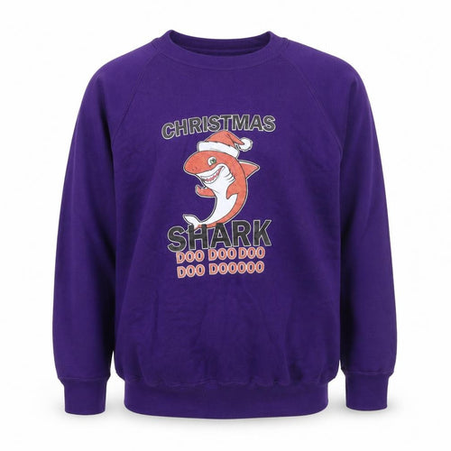 Russel Mens Purple  Cotton Pullover Sweatshirt Size L   - Christmas Jumper