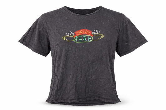 Front view of Primark women’s grey cotton basic t-shirt, size UK 6, round neck - friends