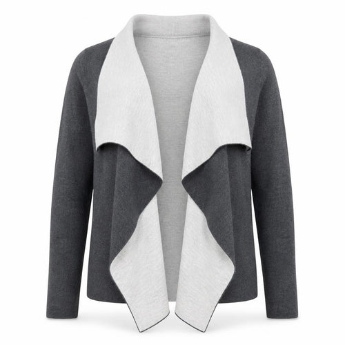 Primark Womens Grey Collared  Cotton Cardigan Jumper Size 10   - 10-12