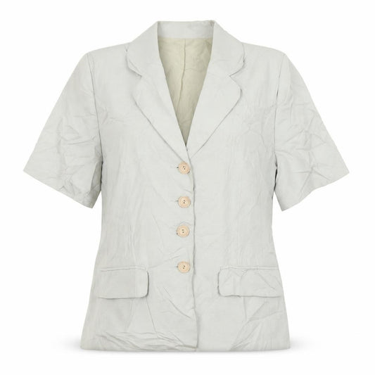 Front view of Klass women’s green jacket blazer, size UK 10, button