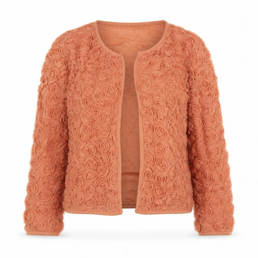Front view of Atmosphere women’s orange polyester jacket blazer, size UK 10