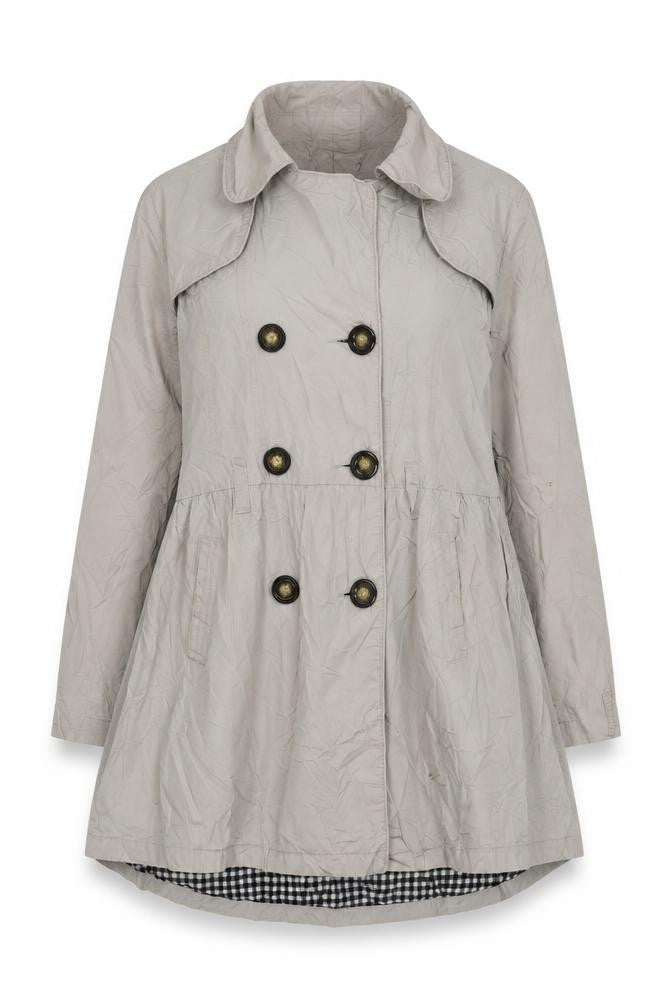 Front view of New Look women’s beige motorcycle jacket blazer, size UK 12