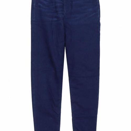 Dunnes Stores Womens Blue  Cotton Harem Trousers Size M L27 in Regular