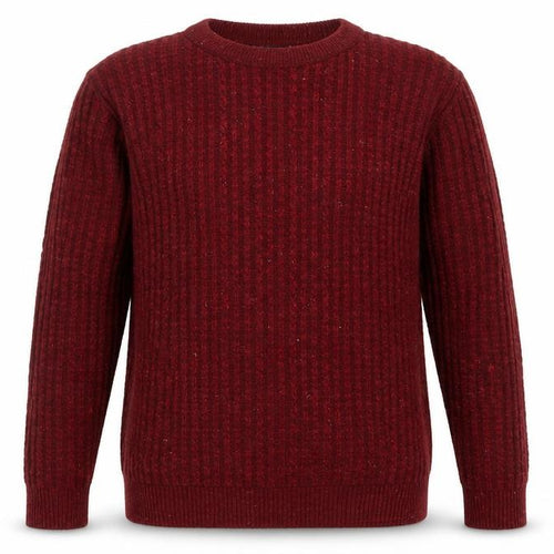 MONIQUE Mens Red Round Neck  Acrylic Pullover Jumper Size L   - Size L/XL