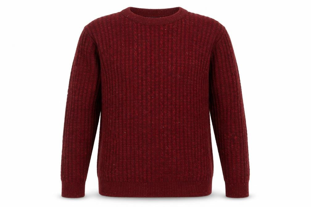 MONIQUE Mens Red Round Neck  Acrylic Pullover Jumper Size L   - Size L/XL