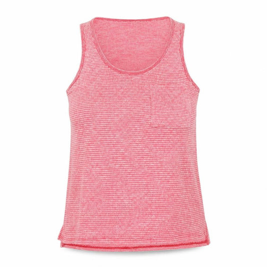 Front view of Next women’s pink polyester basic tank, size UK 10, round neck
