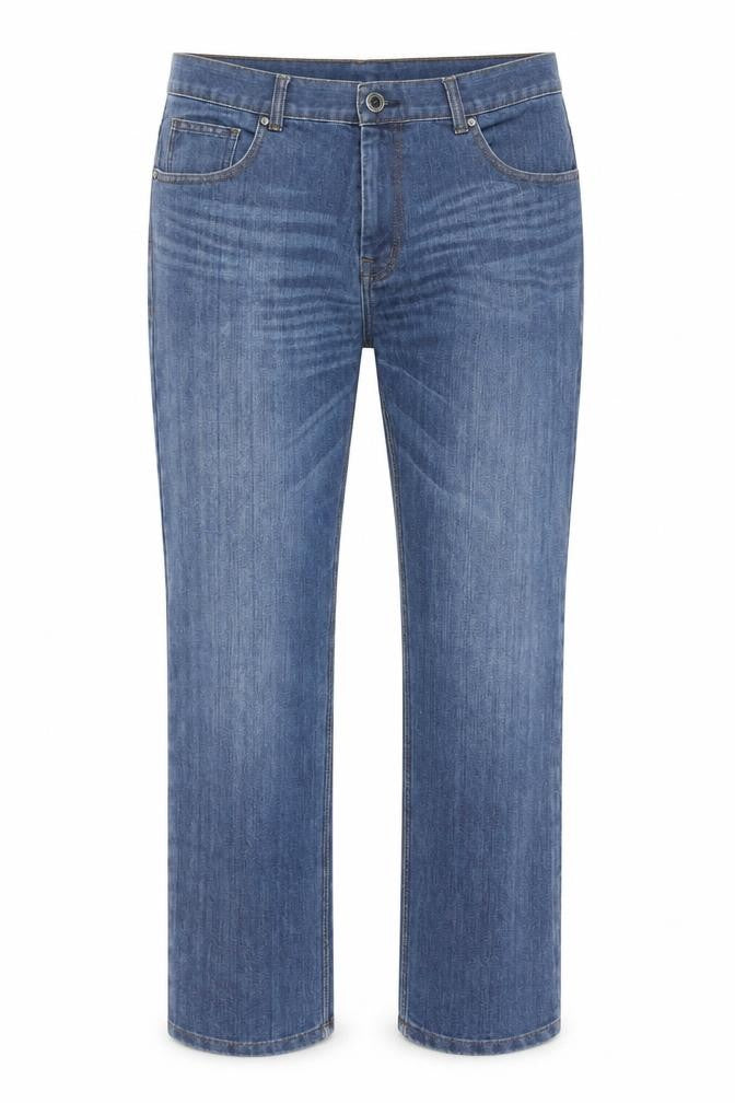 Preworn Womens Blue  Cotton Straight Jeans Size 36 L31 in Regular