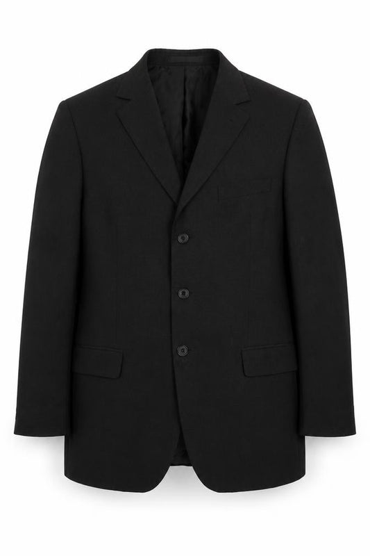 Front view of Marks & Spencer men’s grey polyester jacket suit jacket, size L