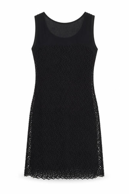 Front view of VILA Clothes women’s black polyester a-line, size XS, round neck pullover