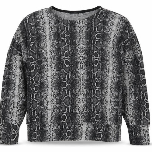 Dorothy Perkins Womens Grey Round Neck Animal Print Viscose Pullover Jumper Size 12