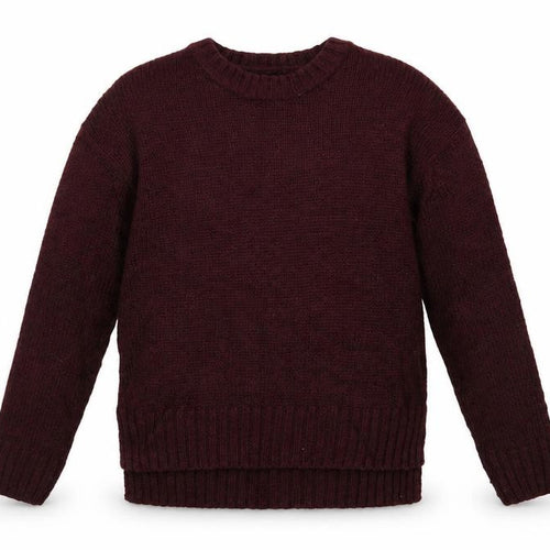 New Look Girls Purple Crew Neck  Acrylic Pullover Jumper Size 12-13 Years  Pullover