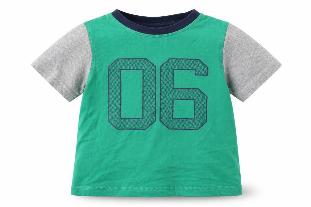 George Boys Green  Cotton Basic T-Shirt Size 3-4 Years Round Neck