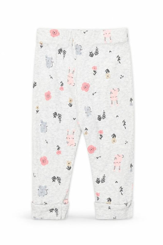 Front view of F&F Baby Baby Grey Geometric Cotton Jogger Trousers, size 3-6, Months