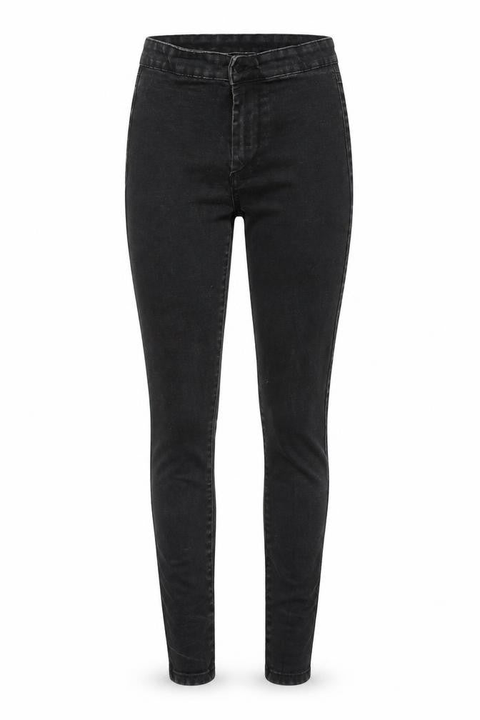 Denim Co Womens Black  Cotton Skinny Jeans Size 8 L25 in Regular Button