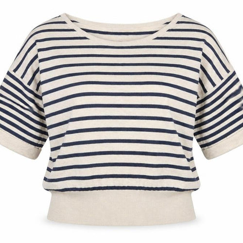 New Look Womens Multicoloured Boat Neck Striped 100% Cotton Pullover Jumper Size 16