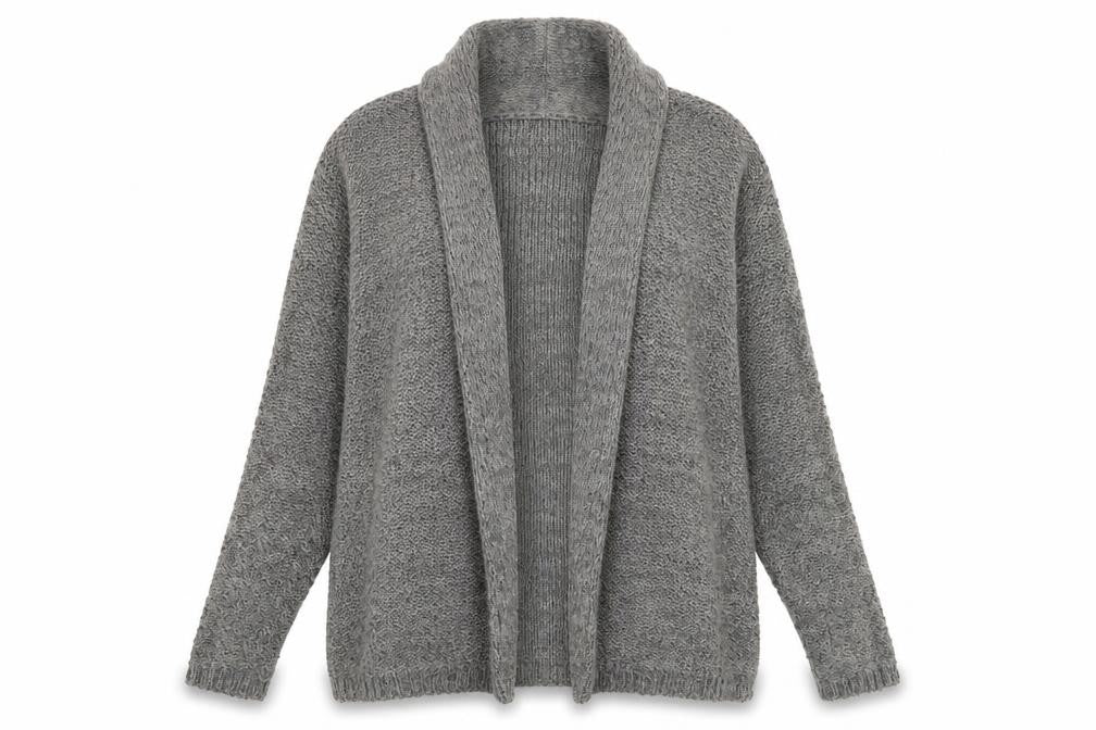 George Womens Grey V-Neck  Acrylic Cardigan Jumper Size 10