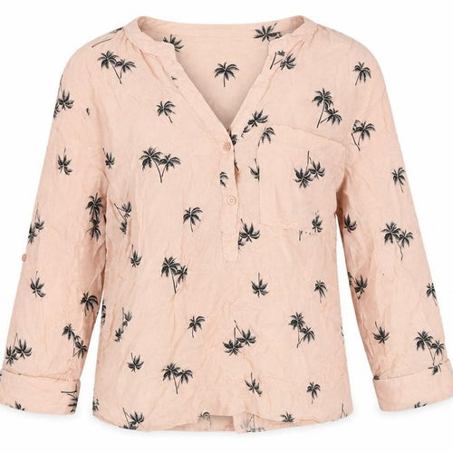 Atmosphere Womens Pink Geometric Viscose Tunic Blouse Size 10 V-Neck