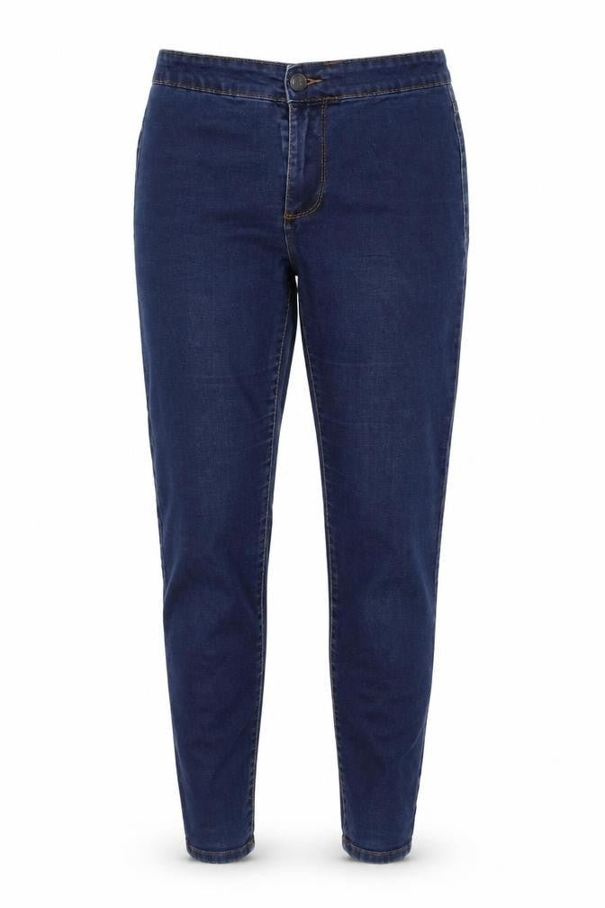 Denim & Co. Womens Blue  Cotton Tapered Jeans Size 10 L30 in Regular