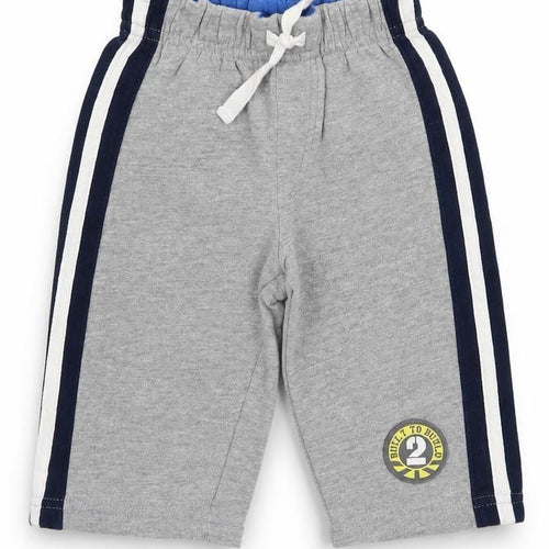 Mothercare Baby Grey  Cotton Jogger Trousers Size 3-6 Months  Drawstring