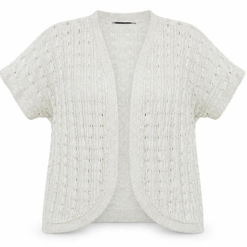 TU Womens Grey V-Neck  Acrylic Shrug Jumper Size M