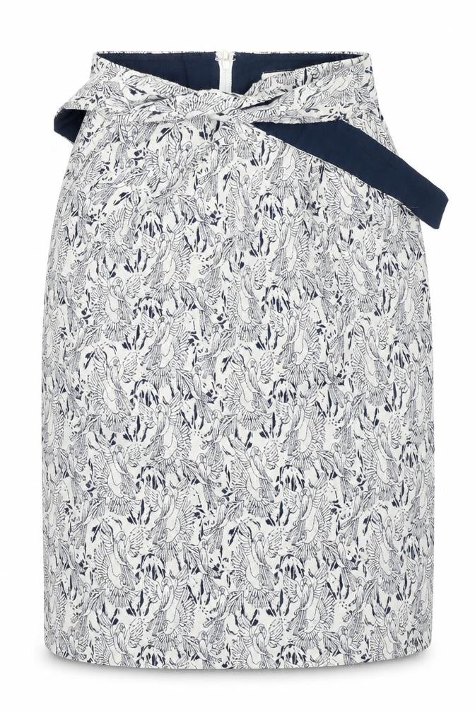 NAF NAF Womens White  Cotton A-Line Skirt Size 34