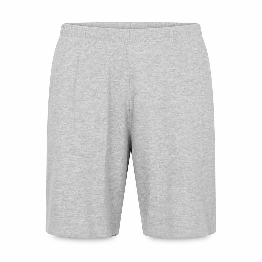 Front view of Primark women’s grey polyester sweat shorts, size UK 6, 5-inch leg regular