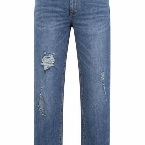Crosshatch Mens Blue  Cotton Straight Jeans Size 30 in L34 in Regular