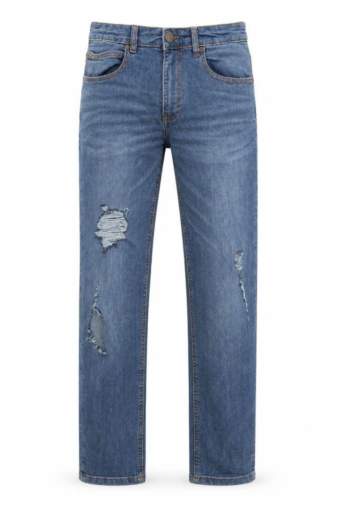 Crosshatch Mens Blue  Cotton Straight Jeans Size 30 in L34 in Regular